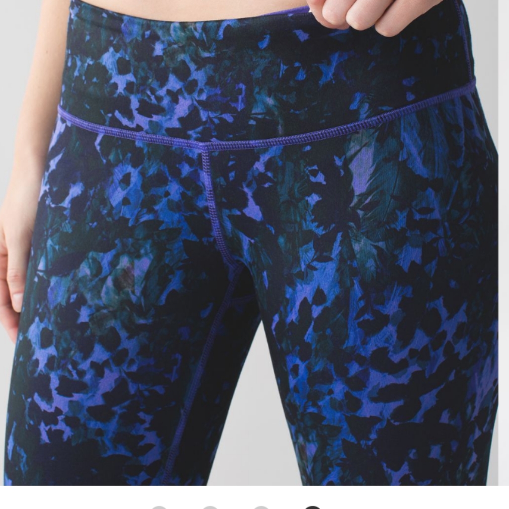 Lululemon Wunder Under Crop Ii Floral Iris